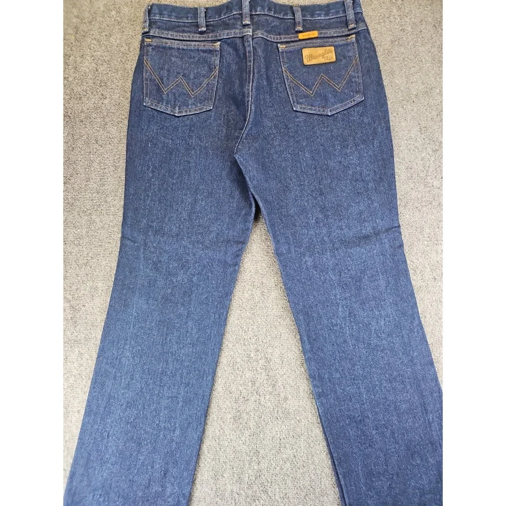 Wrangler FR Flame Resistant Slim Fit Jeans Mens 34x30 Workwear Blue Denim 1645
